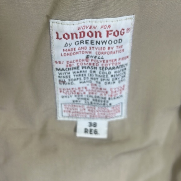 Vintage London fog main coat trenchcoat with wool lining - Picture 8 of 12